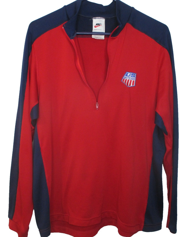 Vintage Nike Ski Team Top USA 1/2 zip Pullover T Shirt Long Sleeve Excellent gallery