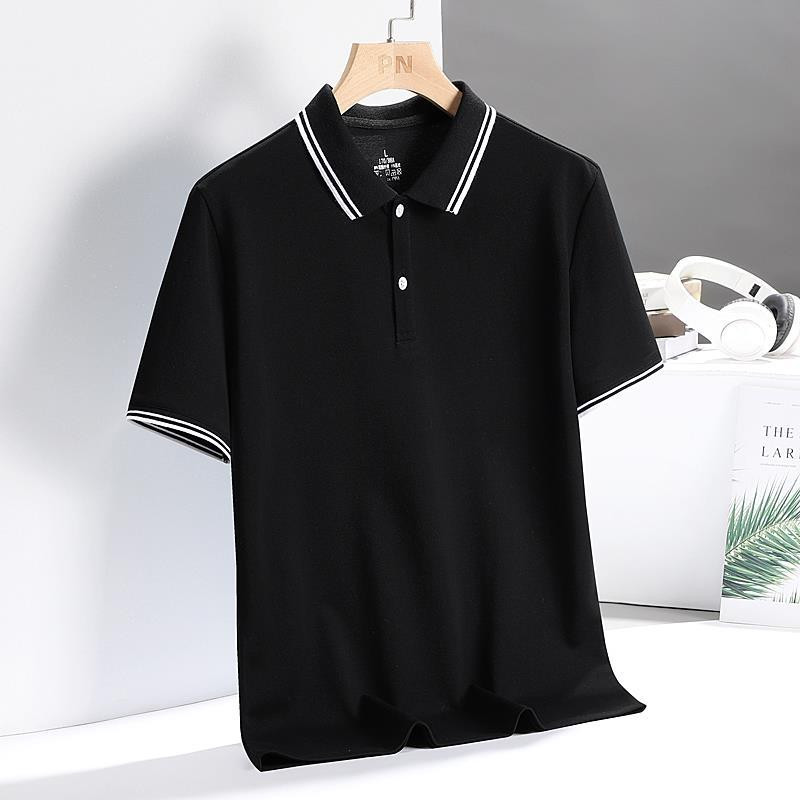 Polo Shirt Men's Short Sleeve T-shirt Ice Silk Dad Summer Casual Half Sleeve gallery