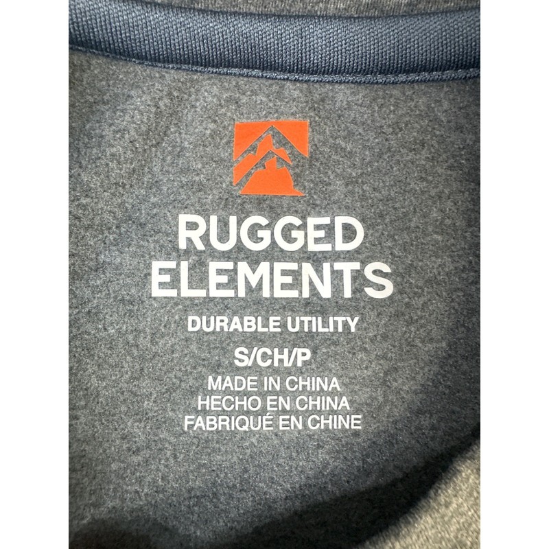 Rugged Elements Durable Utility Mens Small Gray Long Sleeve Crewneck Shirt gallery
