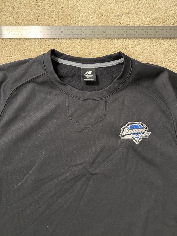 New Balance Diamond Series Baseball Pullover Performance Shirt Mens XL Black gallery