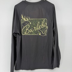 NWT Burlebo Deer Duck Mens Long Sleeve Crew Neck Size L Athletic Shirt Outdoor