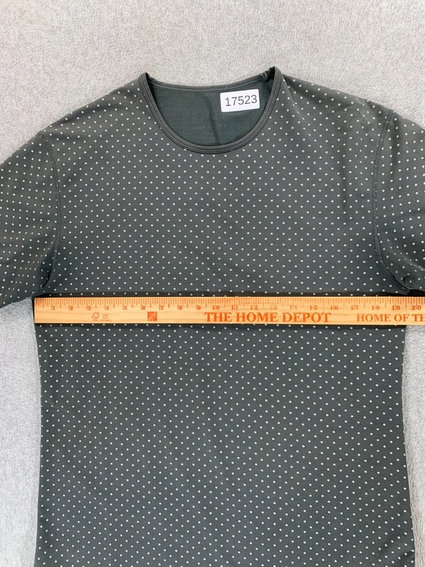 Bylt Basics Drop Cut POLKA DOTS Short Sleeve Crew Shirt (Men's Medium) Gray gallery