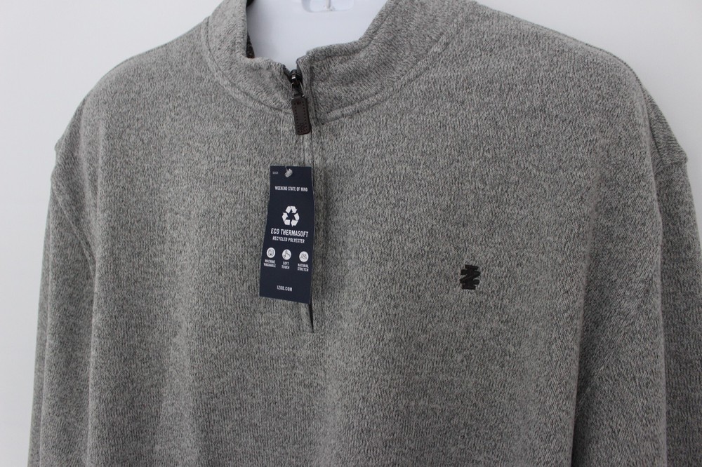 IZOD COMFORT & PERFORMANCE 1/2 ZIP FLEECE L/S PULLOVER TOP SZ: 3XB 3XL 3X NWT