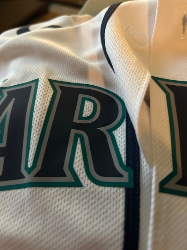new men's medium nike Seattle Mariners blank full button MLB engineered Jersey gallery