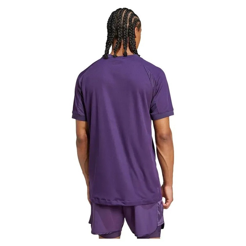 $80 Adidas Men's Tennis Pro Climacool FreeLift Tee -Aurora Plum-Medium-New Tags gallery