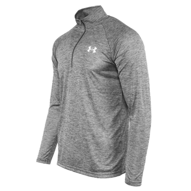 Under Armour Men's UA Tech Half Zip Pullover Top Space Dye Black Large gallery