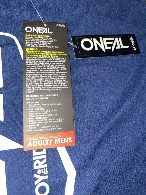 Oneal MAYHEM Jersey Adult Small HEXX V.22 Blue/Gray Long Sleeve gallery