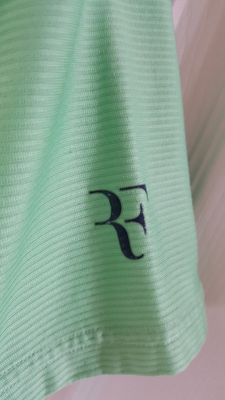 Nike Roger Federer "RF" Tennis Polo Shirt L, Light Green gallery