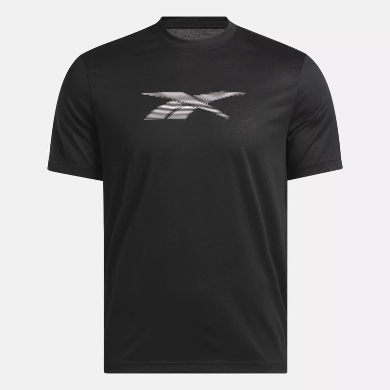 Reebok Men’s Front Vector Performance Tee, Black, Size- XL. gallery