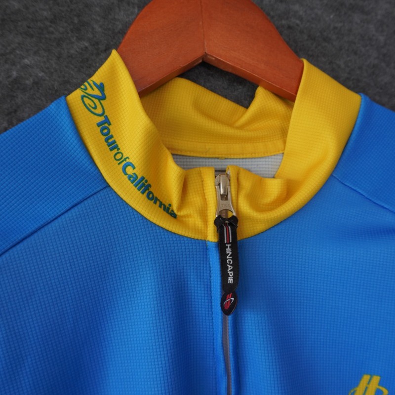 Hincapie Men 2XL Club Cycling Jersey Amgen Tour Of California 2010 Blue Polyeste gallery