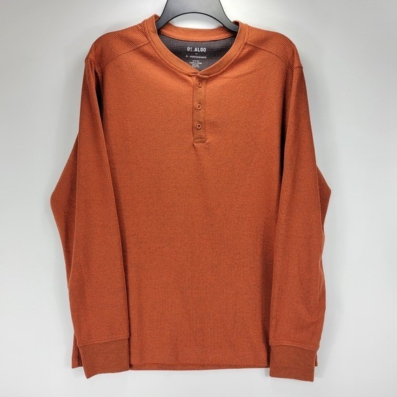 01.Algo Performance Long Sleeve Shirt Quick Dry Wick Anti Odor UV Mens Large L gallery