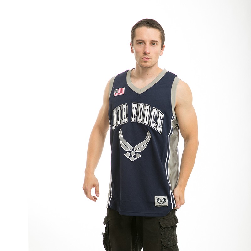 United States US Air Force USAF Military Applique Basketball Jersey ~ L XL 2XL gallery