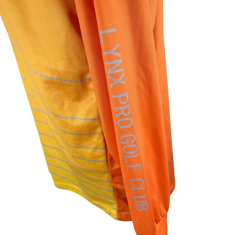 Lynx Golf Collection Mens 2XL 1/2 Quarter Zip Pullover Orange Yellow Gradient gallery