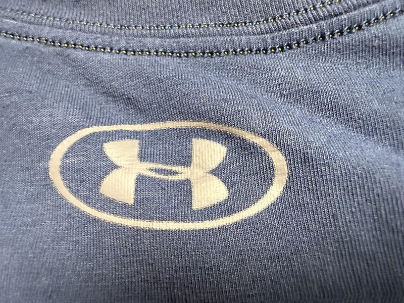 Under Armour HeatGear Project Rock Shirt Mens Large Blue Short Sleeve Bull Logo gallery