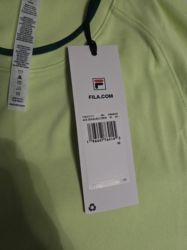 Fila Tennis Center Court Ace Shirt Men's Medium $85 NWT TM511111 Seamless... gallery