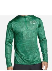 Nike Sz M CFB9036-365 Men’s Dri-FIT Green 1/4-Zip Running Long Sleeve Top $85