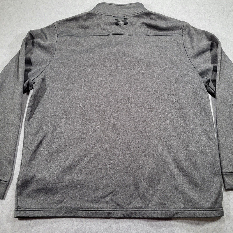 Under Armour 1/4 Zip Long Sleeve Fleece Pullover Mens 2XL Loose Gray gallery