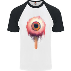 Eyesicle Horror Hangover Eye Gothic Demon Mens s/S Baseball T-Shirt