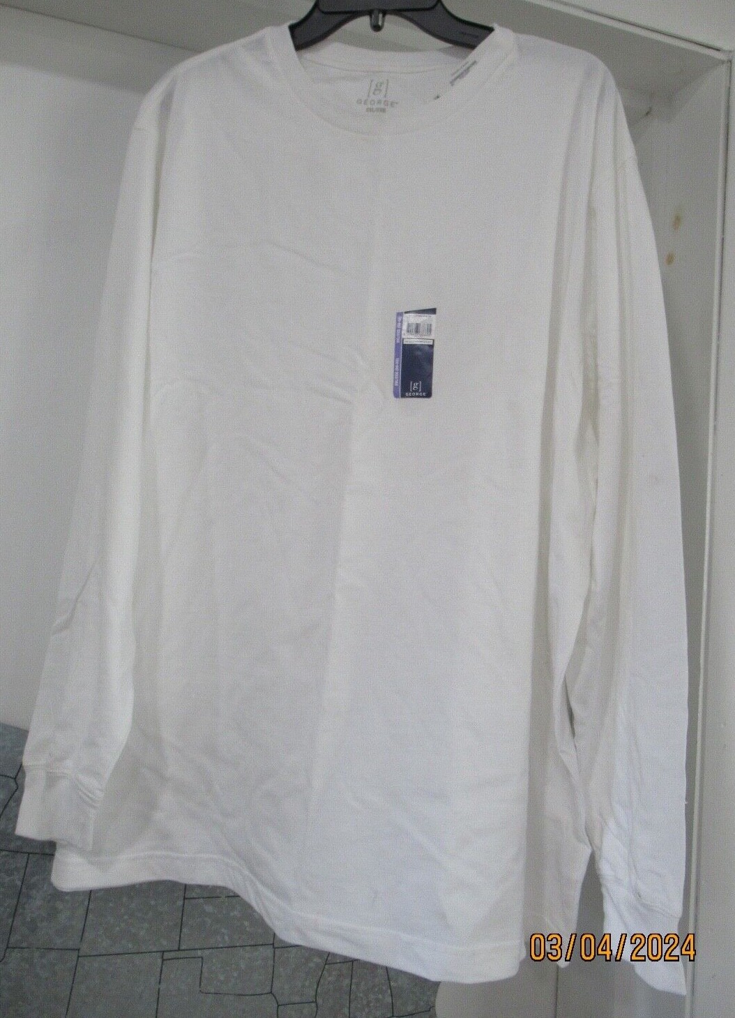 MENS..GEORGE LONG SLEEVE CREW NECK TEE.. SIZE 3 X LG.. OR 2 X LG gallery