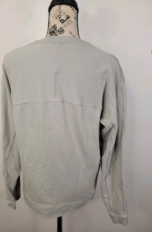 Lululemon Mens S Pullover French Terry Oversized Long Sleeves Crew Silver Blue gallery