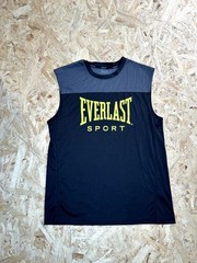 Everlast Sport Muscle Tank Top Mens Medium Black Gray Moisture Wicking Shirt
