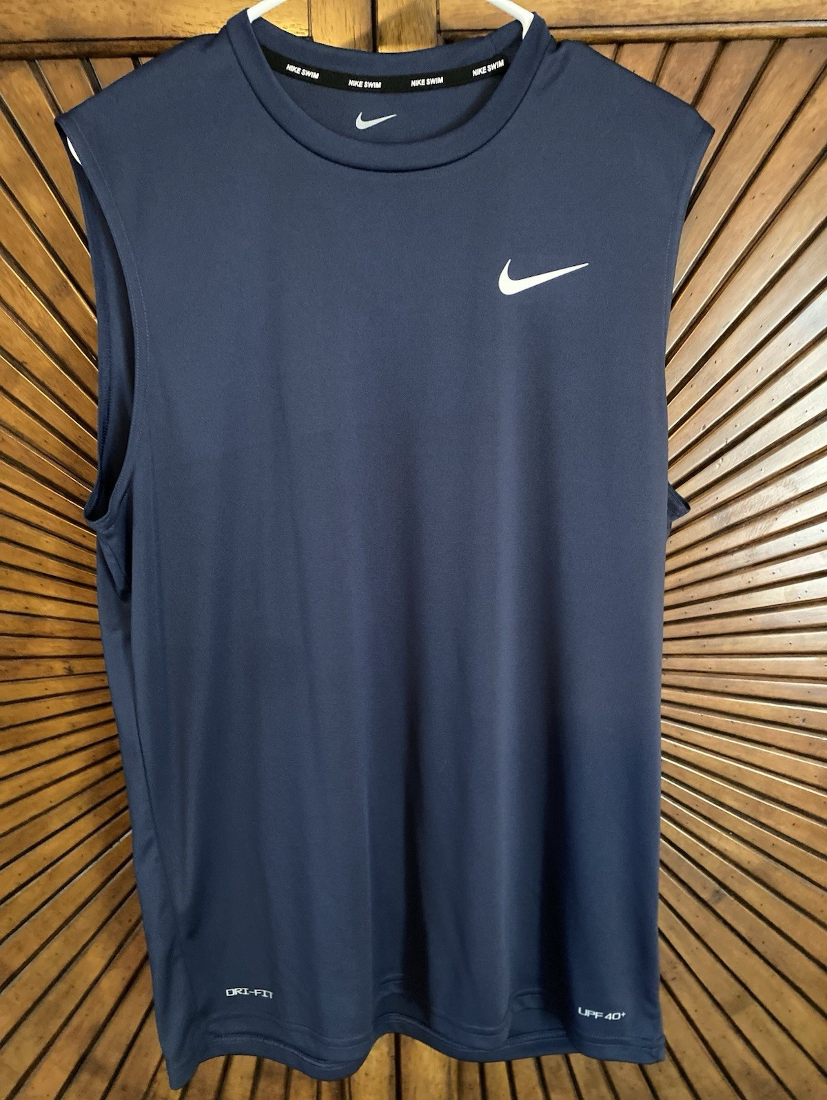 Nike Dri-FIT Swim Men's UPF 40+ Sleeveless Tank Top Blue Size M gallery