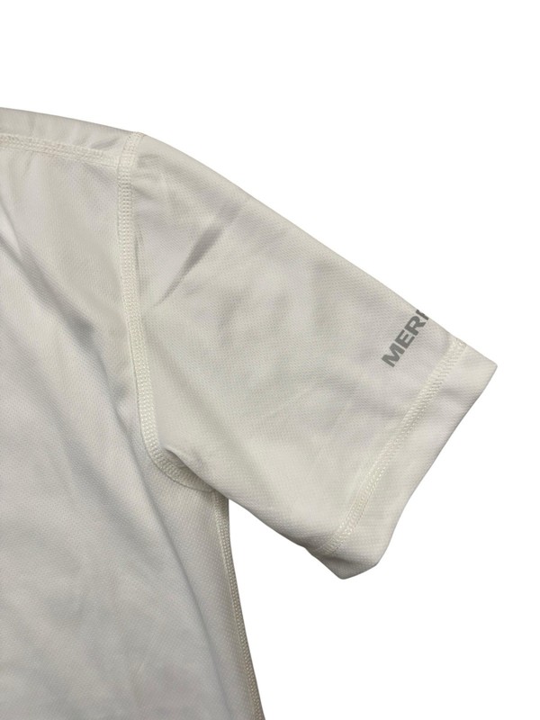 NEW Merrell Shirt Mens Size XS White Opti-wick Training Gym Shirt Short Sleeve gallery