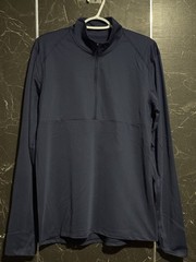 Nike Dri-FIT Men’s Navy 1/4 Zip Long Sleeve Mock Neck Pullover Top Size M