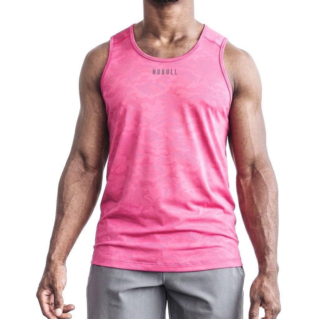 NWT NOBULL Men's Textured Camo Tank - XL - Neon Pink Camo gallery