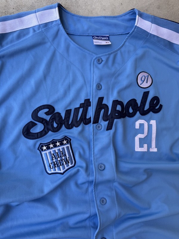 Vintage 90s SouthPole Y2K Baseball Jersey All Crew Hip Hop XL gallery