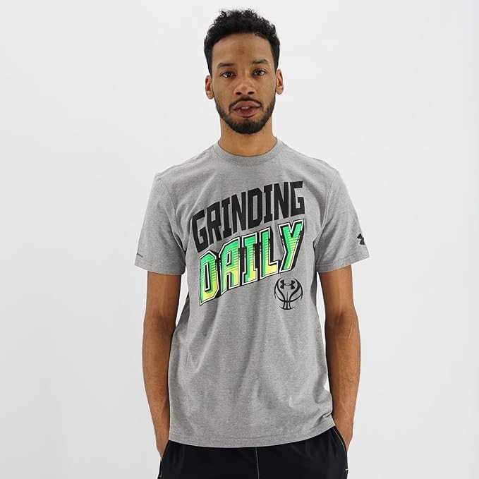 Under Armour Charged Cotton Grinding Daily Tee Large Grey gallery