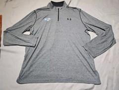 Under Armour Shirt Mens XL Gray 1/4 Zip Threadborne Heatgear Sunkist Preformance