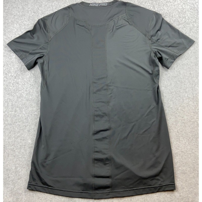 Nike Pro Fitted Dri-FIT Men's Training Shirt Charcoal Montana Griz Logo gallery