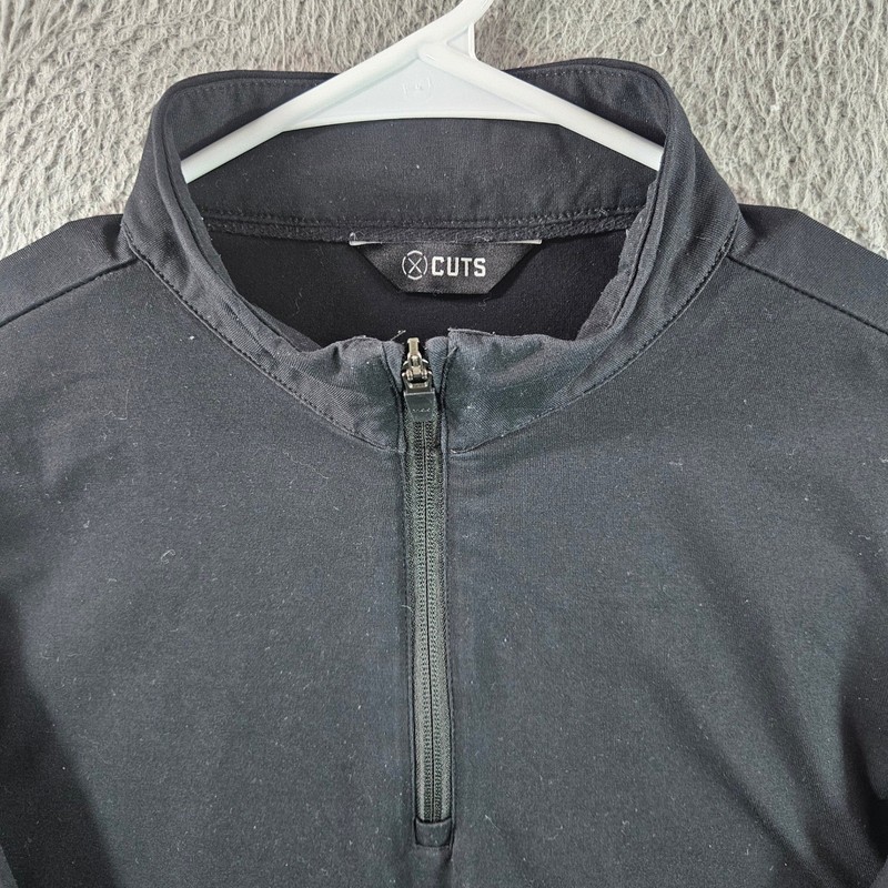 Cuts Pyca Pro Quarter Zip Pullover Black Mens Size S Polyester Spandex gallery