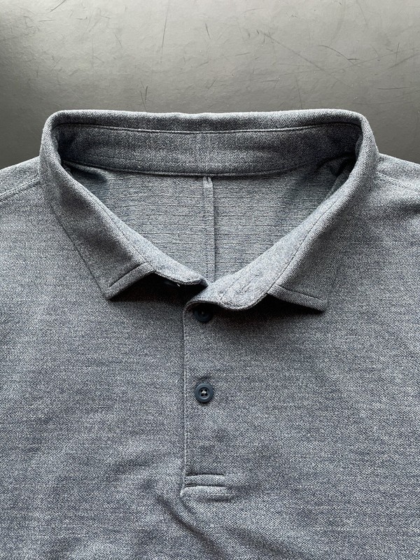 Lululemon Mens Evolution Polo Heathered Blue Sz M gallery