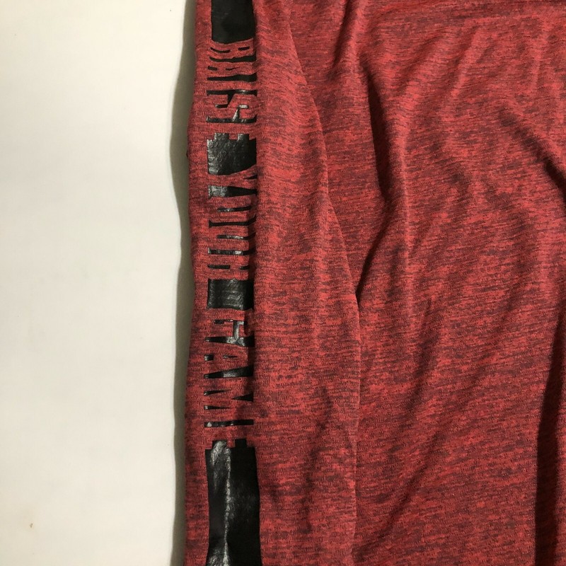 MSX by Michael Strahan Mens LS Maroon Black Wicking Performance Shirt Sz L gallery