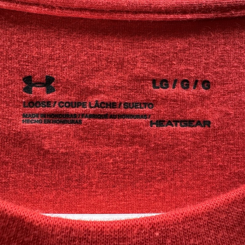 Under armour Freedom Shirt Mens Large Red Short Sleeves New With Tags Loose Heat gallery