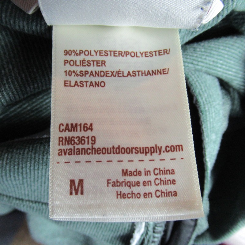 Avalanche Pullover Mens Medium Green Mock Neck 1/4 Zip Knit Hiking Camping gallery