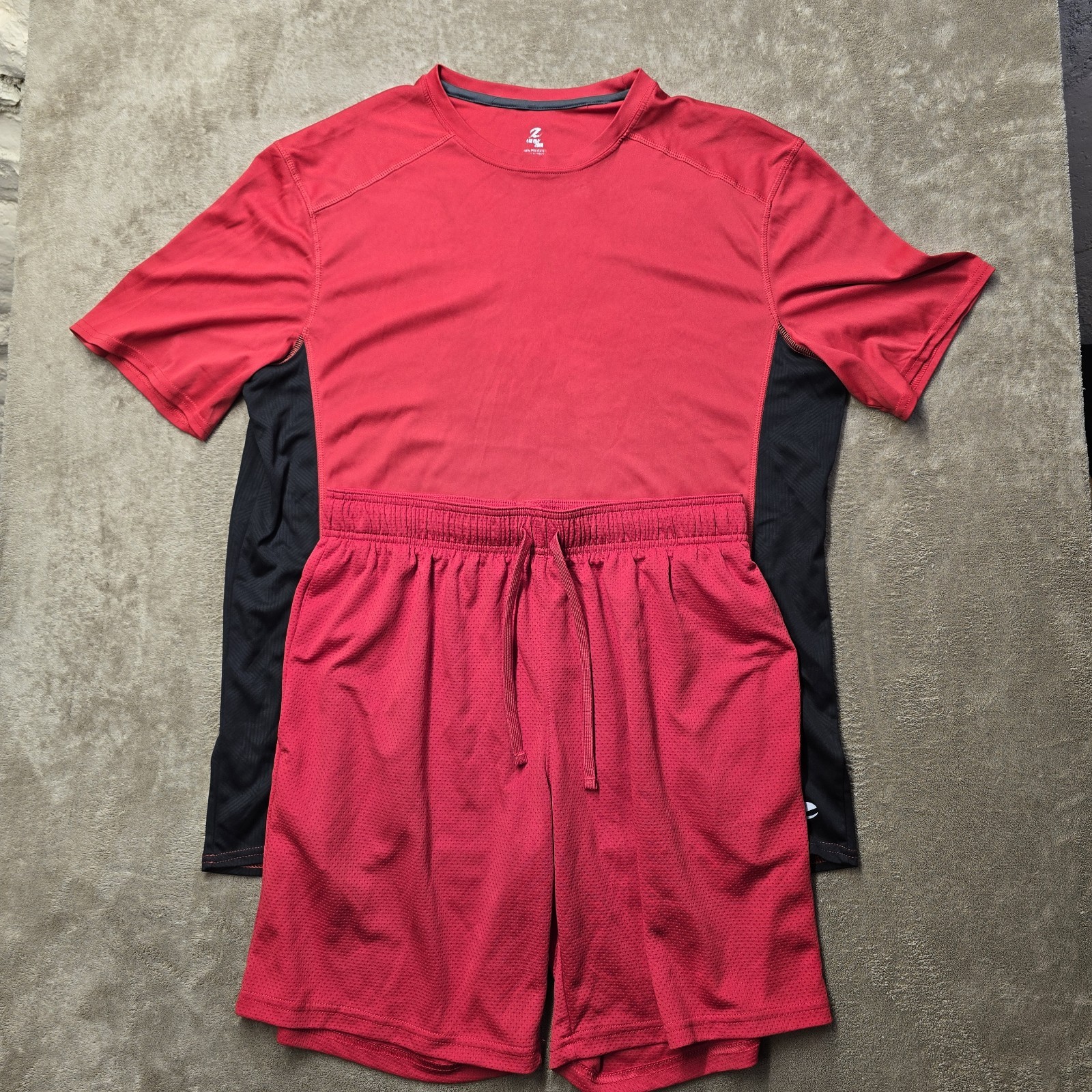 Activewear Set Red Athletic Short Medium Energy Zone Shirt Large gallery