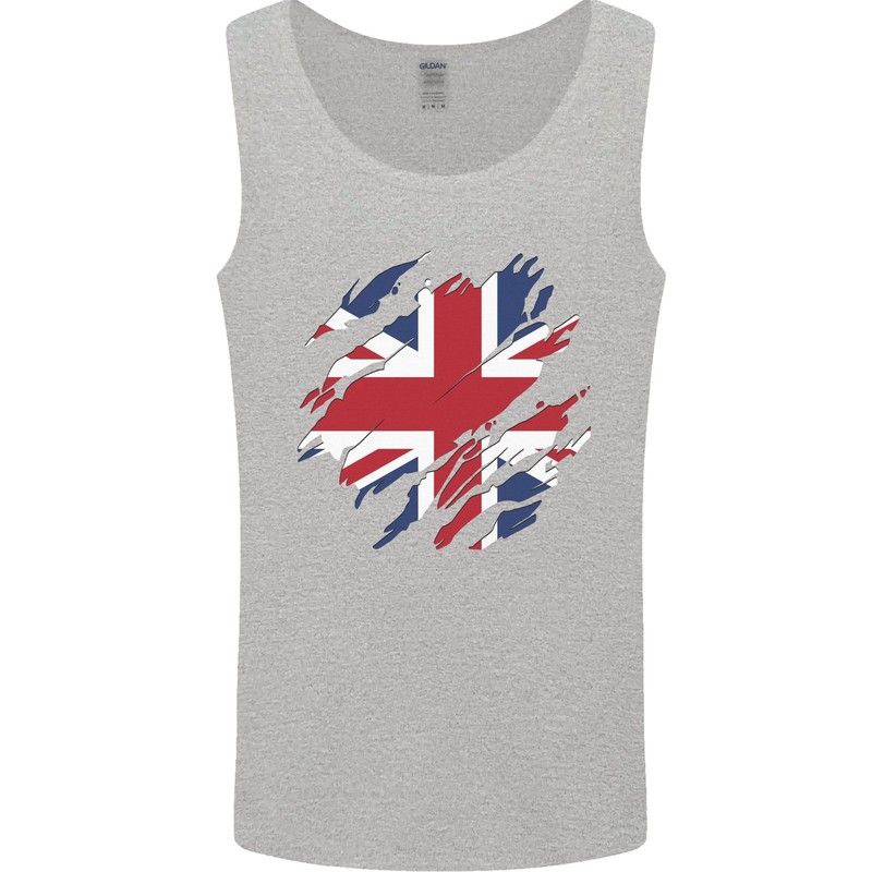 Torn British Flag Union Jack Britain Mens Vest Tank Top gallery