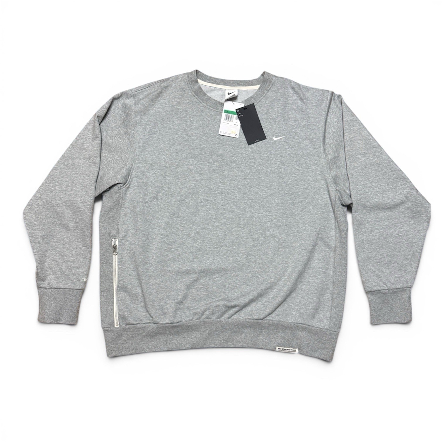 Nike Dri-FIT Standard Issue Crewneck Basketball Top Mens XL Grey DQ5820-063 NWT gallery
