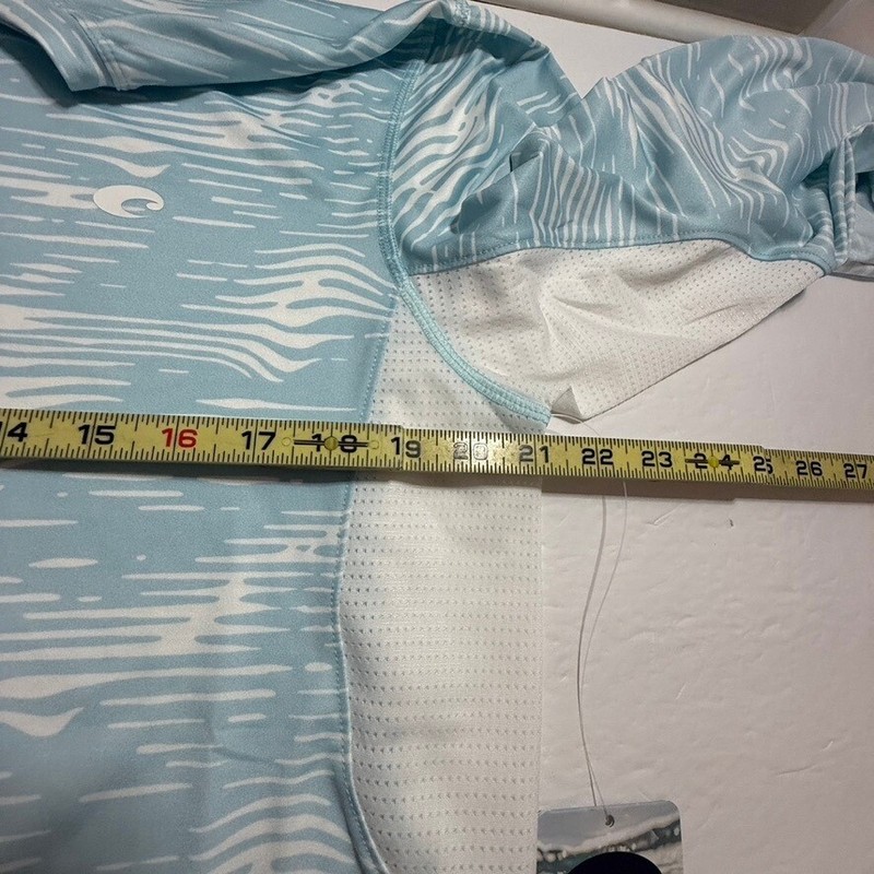 Costa Performance Fishing Shirt Long Sleeve Moisture Wicking UPF Blue Men Small gallery