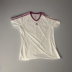 Adidas Active Athletic Performance 360 Medium Shirt V-Neck Short Sleeve White