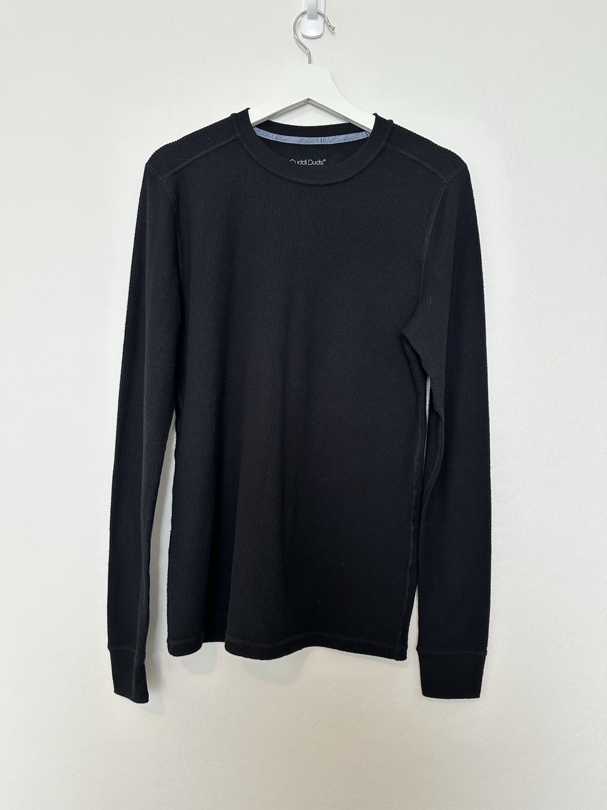 Cuddle Duds Men’s | Size M| Black Waffle Knit Thermal Shirt Loose Fit gallery