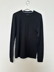Cuddle Duds Men’s | Size M| Black Waffle Knit Thermal Shirt Loose Fit