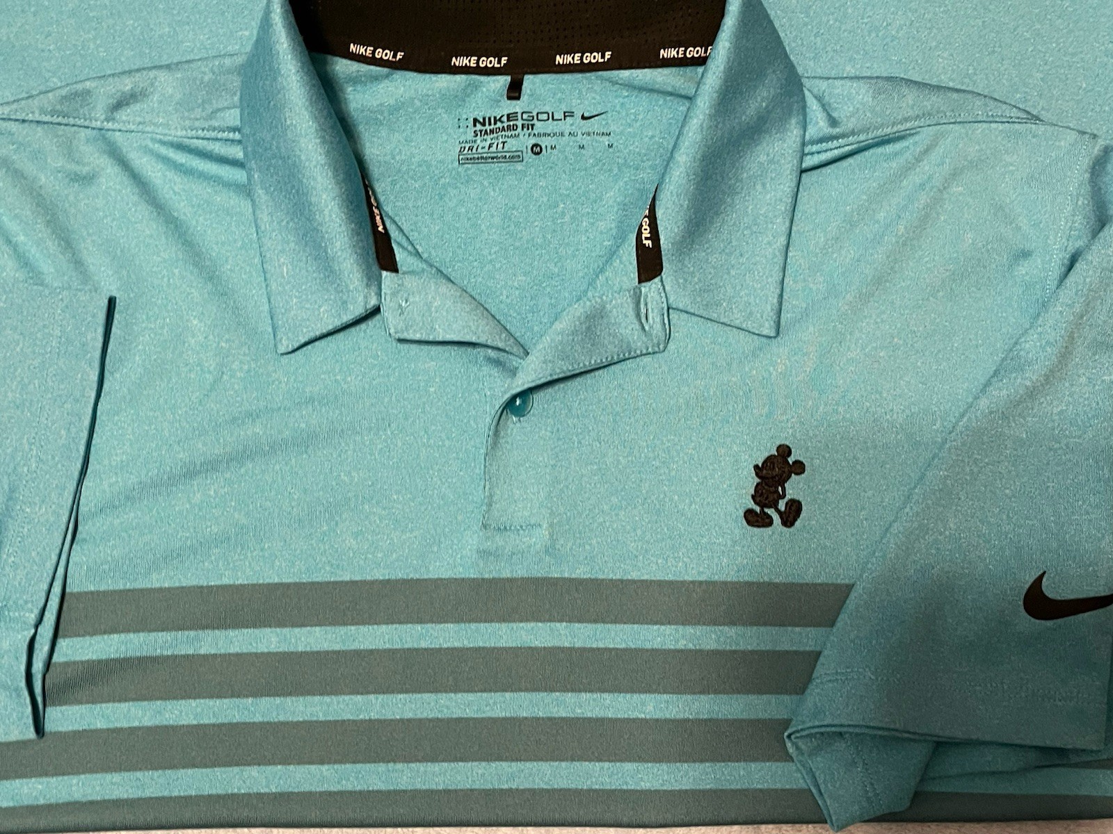 DISNEY WORLD DISNEYLAND MICKEY MOUSE NIKE DRI-FIT GOLF PERFORMANCE POLO MEDIUM gallery