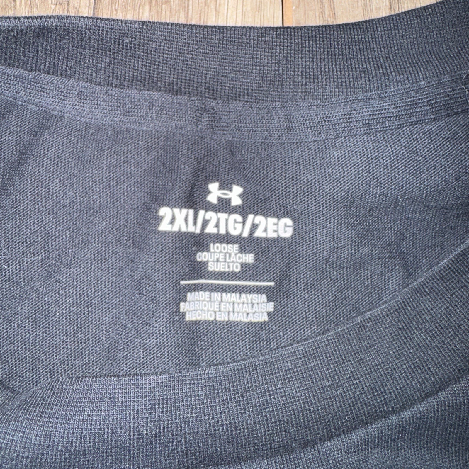 Under Armour Long Sleeve Graphic Shirt Mens 2XL Loose Black Multicolor Logo gallery