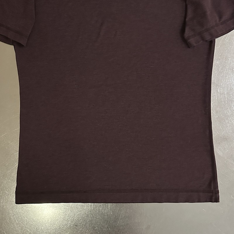 Lululemon Shirt Men's Large 5 Year Basic Tee Heathered Bordeaux Drama Burgundy gallery