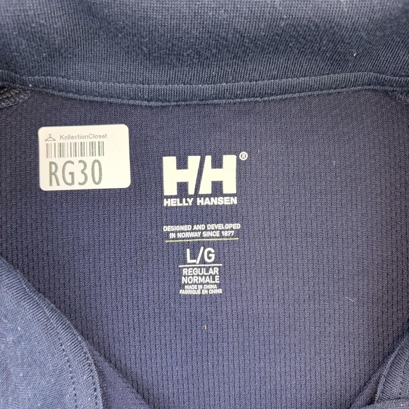 Helly Hansen Pullover Mens Large Blue Quarter Zip Lightweight Outdoor Adult gallery