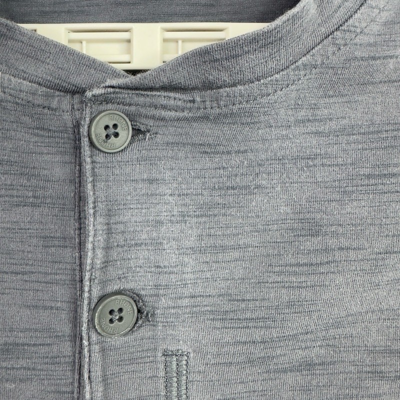 RHONE Shirt Mens L Grey Short Sleeve Raglan Henley Performance Athleisure Sports gallery